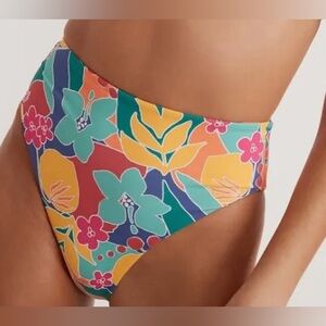 NWT Marine Layer Hibiscus Floral Full Cut Bikini Bottom (XS)